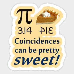 PI/PIE Coincidence (light background) Sticker